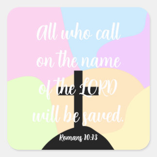 Cuadrada Pegatina cristiano