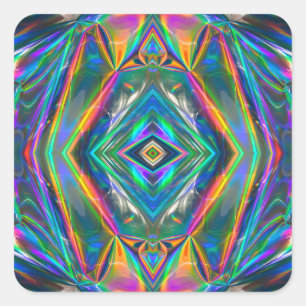 Cuadrada Pegatina cromado irlandés