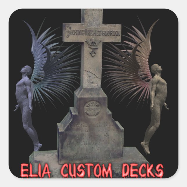 Cuadrada pegatina cruzado de guardián (Anverso)