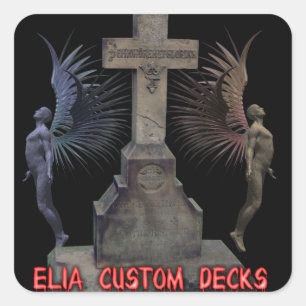 Cuadrada pegatina cruzado del guarda