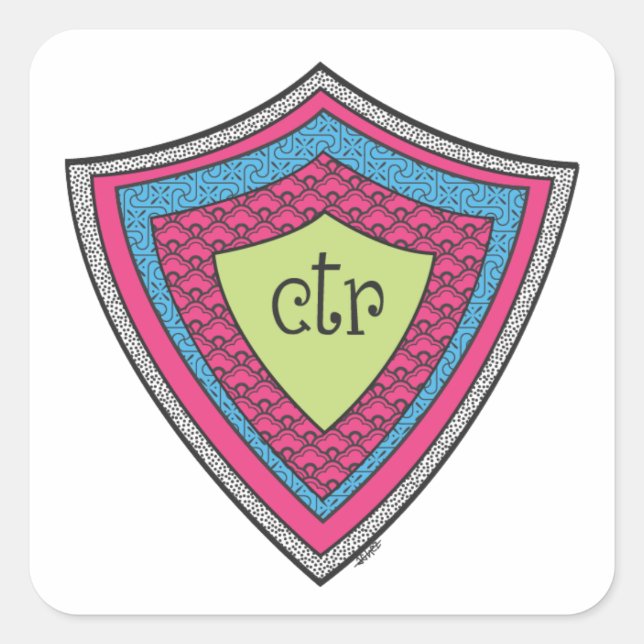 Cuadrada Pegatina CTR (Anverso)