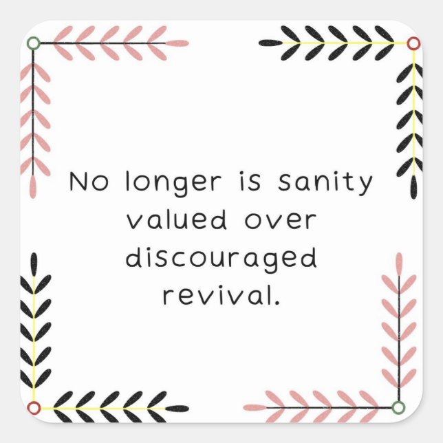 Cuadrada Pegatina cuadrado (Anverso)