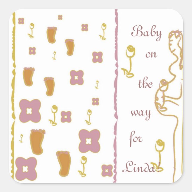 Cuadrada Pegatina cuadrado (Anverso)