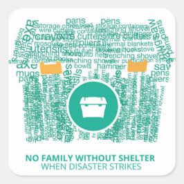 Cuadrada pegatina cuadrado