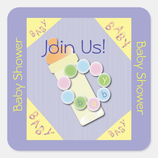 Cuadrada Pegatina cuadrado (Anverso)