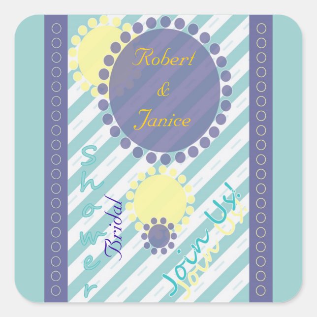 Cuadrada Pegatina cuadrado (Anverso)