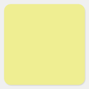 Cuadrada Pegatina cuadrado amarillo pastel claro