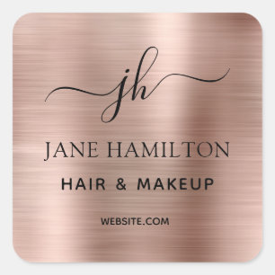 Cuadrada Pegatina cuadrado con el logotipo comercial del mo