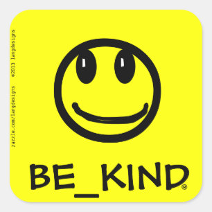 Cuadrada Pegatina cuadrado de BE_KIND