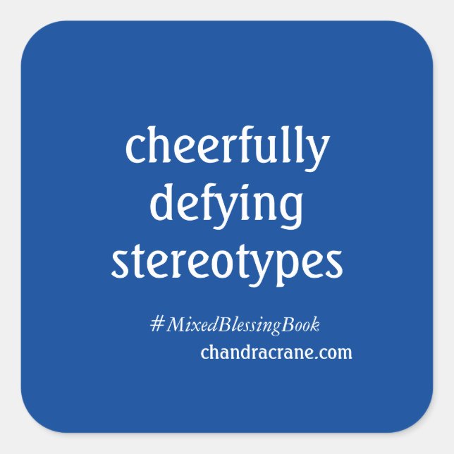 Cuadrada Pegatina cuadrado de bendición mixta (Anverso)