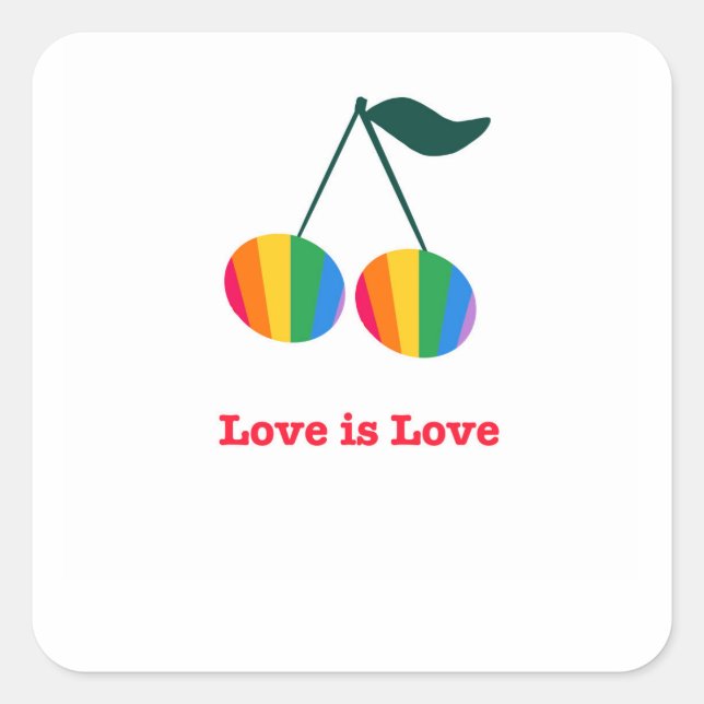 Cuadrada Pegatina cuadrado de camisetas de orgullo (Anverso)