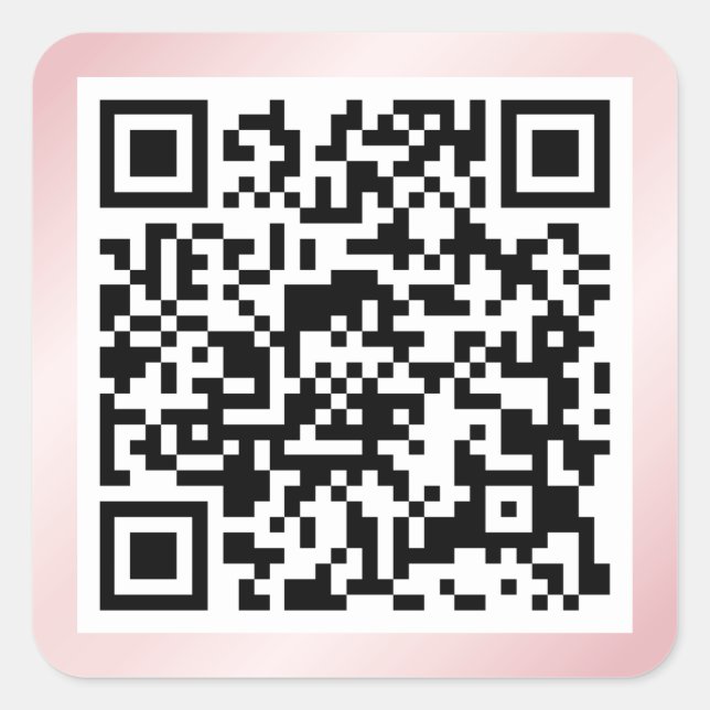 Cuadrada Pegatina cuadrado de código QR (Anverso)