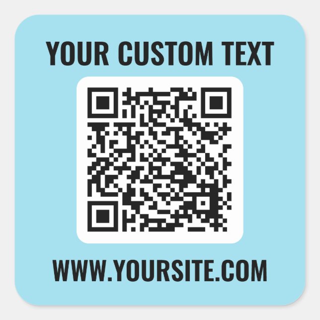 Cuadrada Pegatina cuadrado de código QR (Anverso)