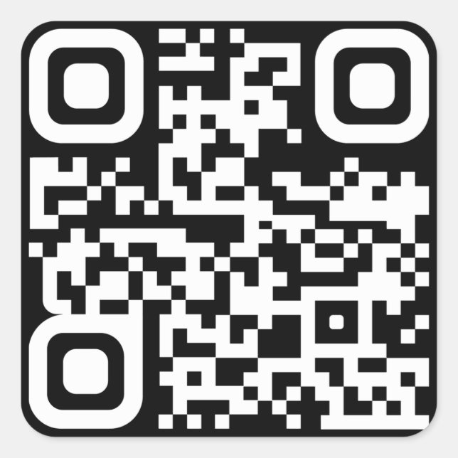 Cuadrada Pegatina cuadrado de código QR de personalizado (Anverso)