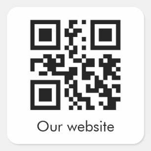 Cuadrada Pegatina cuadrado de código QR personalizado