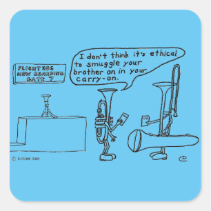 Cuadrada Pegatina cuadrado de contrabando de trombos