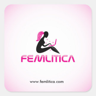 Cuadrada Pegatina cuadrado de Femlitica