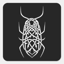 Pegatina cuadrado de impresión blanca