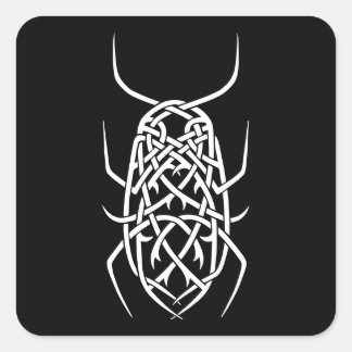 Cuadrada Pegatina cuadrado de impresión blanca