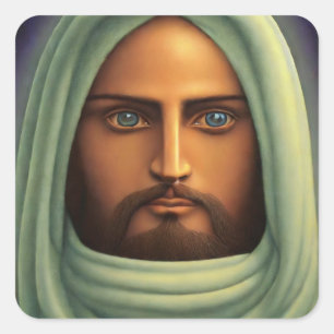 Cuadrada Pegatina cuadrado de Jesús
