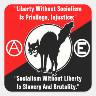 Cuadrada pegatina cuadrado de libertad sin socialismo