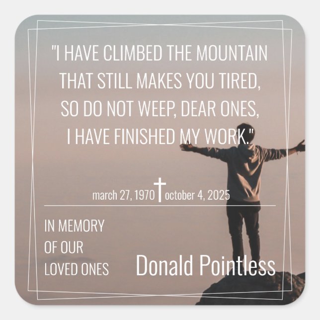 Cuadrada Pegatina cuadrado de Lifeworks 002 (Anverso)