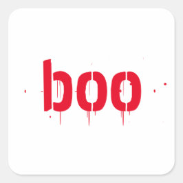 Cuadrada Pegatina cuadrado de miedo sangriento rojo