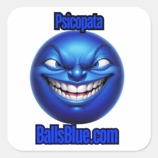 Cuadrada pegatina cuadrado de Piscopata de 3" - Mostrar tu 