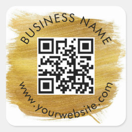 Cuadrada Pegatina cuadrado de plantilla de código QR de per