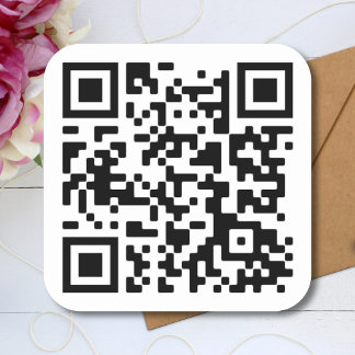 Cuadrada Pegatina cuadrado de plantilla de código QR de per