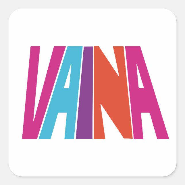 Cuadrada Pegatina cuadrado de Vaina 1.5 (Anverso)