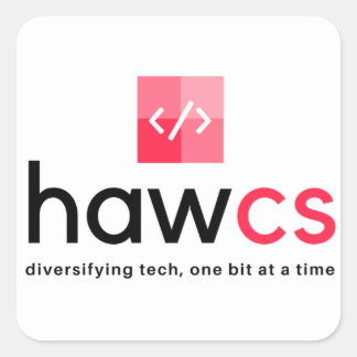 Cuadrada Pegatina cuadrado del club HAWCS