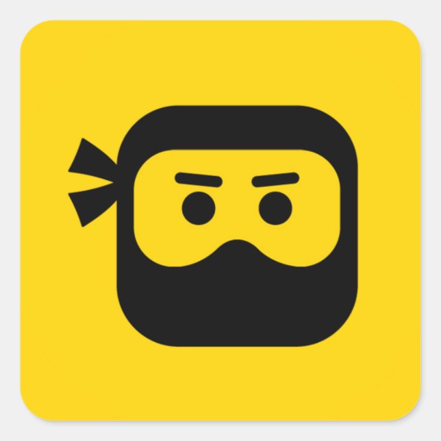 Cuadrada PEGATINA cuadrado del icono DLive Ninja (Anverso)