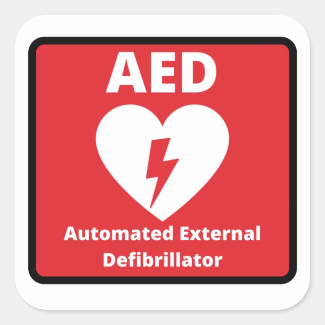 Cuadrada Pegatina cuadrado del kit de emergencia (Anverso)