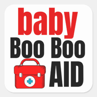 Cuadrada Pegatina cuadrado del kit médico para bebés