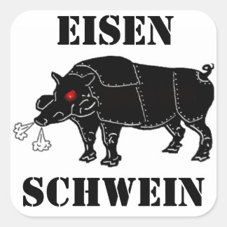 Cuadrada Pegatina cuadrado EISEN-SCHWEIN