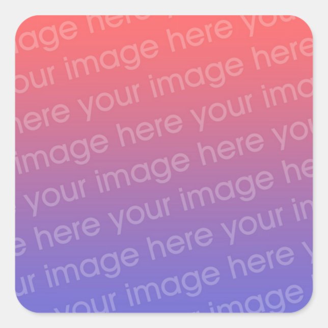 Cuadrada Pegatina cuadrado Foto 4 Por 3 (Anverso)