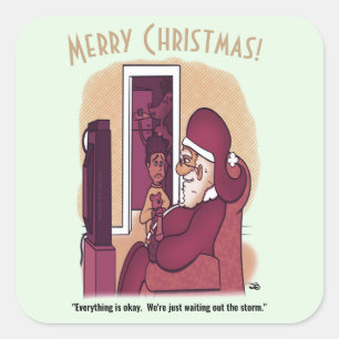 Cuadrada Pegatina cuadrado grande de tormenta