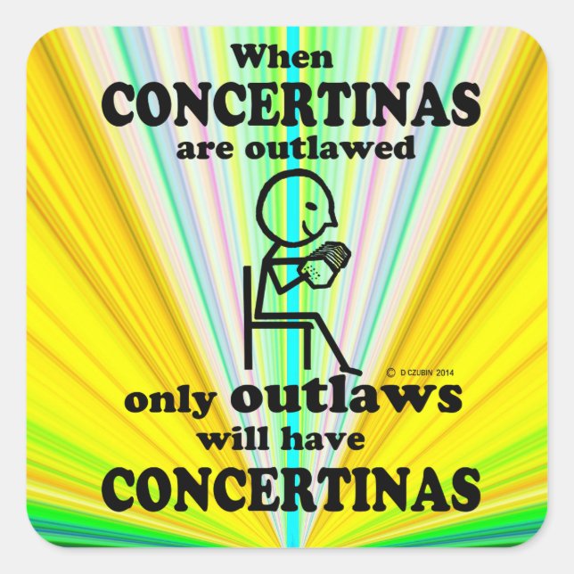 Cuadrada Pegatina cuadrado ilegal de conciertos (Anverso)