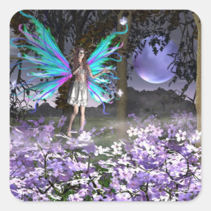 Cuadrada Pegatina cuadrado iluminado