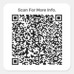 Cuadrada Pegatina cuadrado personalizado de código QR