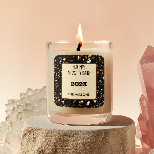 Cuadrada Pegatina cuadrado   Seis festivos 3 en Año Nuevo F