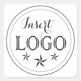 Cuadrada Pegatina cuadrado único con el logotipo de su Pers