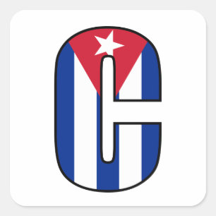 Cuadrada Pegatina cubana