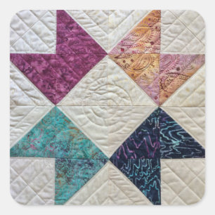 Cuadrada Pegatina curado