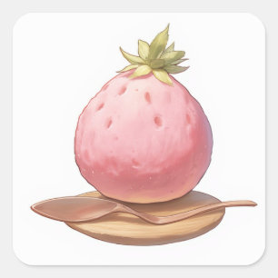 Cuadrada Pegatina Cute Anime