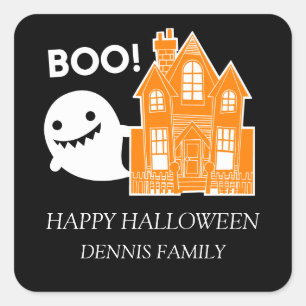 Cuadrada Pegatina Cute Halloween
