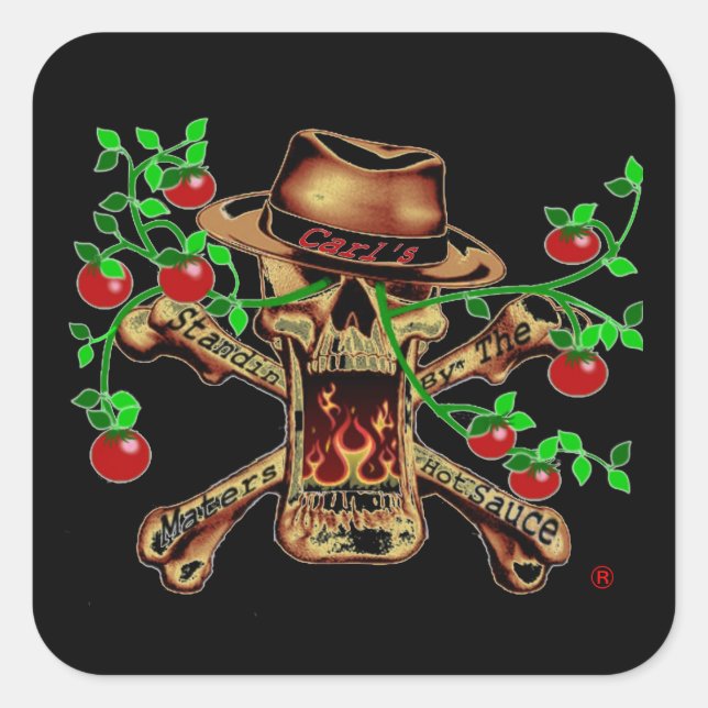 Cuadrada pegatina de 3 x 3 pulgadas (Anverso)