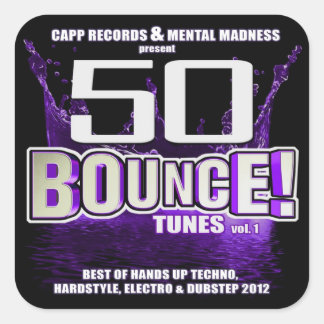 Cuadrada pegatina de 50 Bonzas Tunes