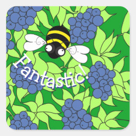 Cuadrada Pegatina de Abeja Fantástica